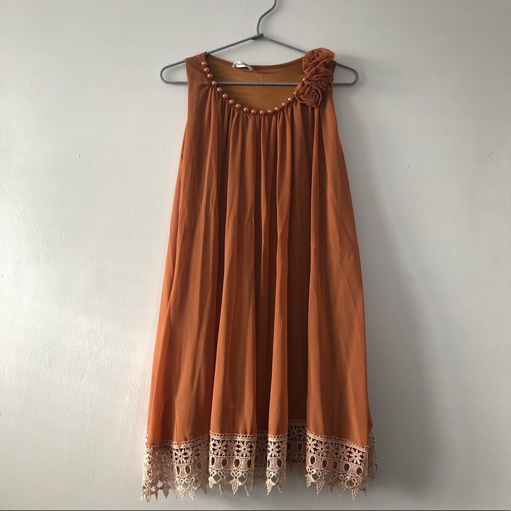 Brown Sleeveless Top